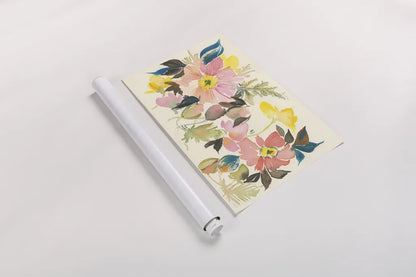 Pastel Garden I by Kristy Rice. shown as a rolled paper print. Available as archival giclee rolled canvas, fine art paper, or poster print. SKU 59876i.