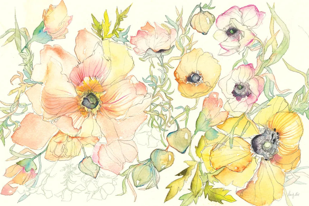 Pastel Garden II by Kristy Rice. SKU 59877i. Archival Giclee Fine art print for wall decor.