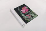 Peony on Black by Kristy Rice. shown as a rolled paper print. Available as archival giclee rolled canvas, fine art paper, or poster print. SKU 88448h.