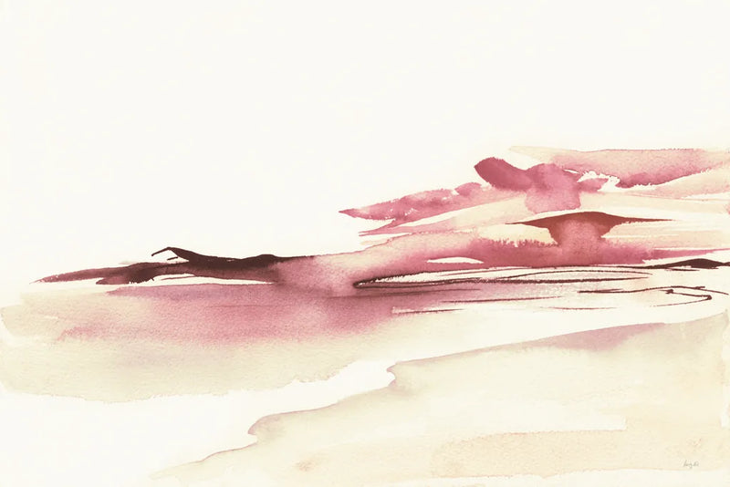 Pink Coastal Sunset by Kristy Rice. SKU 67072i. Archival Giclee Fine art print for wall decor.
