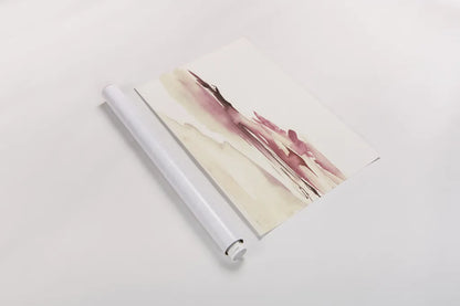 Pink Coastal Sunset by Kristy Rice. shown as a rolled paper print. Available as archival giclee rolled canvas, fine art paper, or poster print. SKU 67072i.