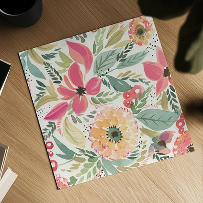 Playful Sping by Kristy Rice. Shown as a detailed flat fine art print, highlighting archival giclee quality. Available as an archival giclee rolled canvas, fine art paper, or poster print. SKU 102004a.