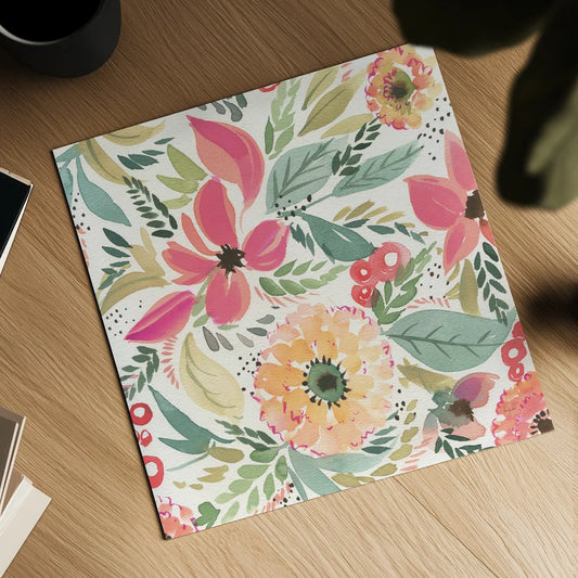 Playful Sping by Kristy Rice. Shown as a detailed flat fine art print, highlighting archival giclee quality. Available as an archival giclee rolled canvas, fine art paper, or poster print. SKU 102004a.