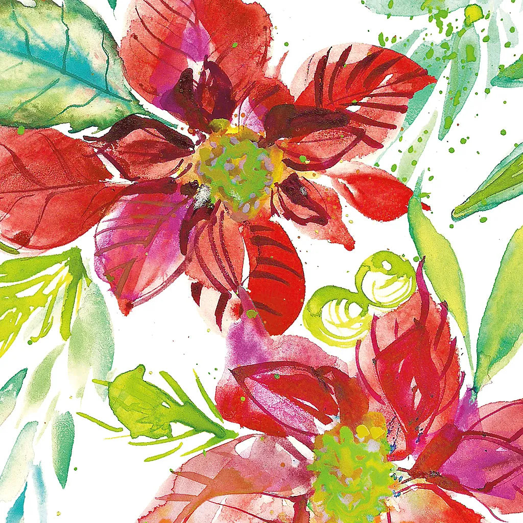 Poinsettia Pretty I by Kristy Rice. SKU 41890a. Archival Giclee Fine art print for wall decor.