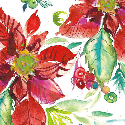Poinsettia Pretty II by Kristy Rice. SKU 41891a. Archival Giclee Fine art print for wall decor.