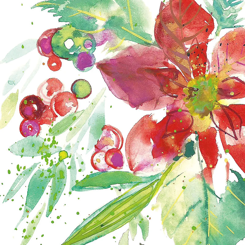 Poinsettia Pretty IV by Kristy Rice. SKU 41893a. Archival Giclee Fine art print for wall decor.