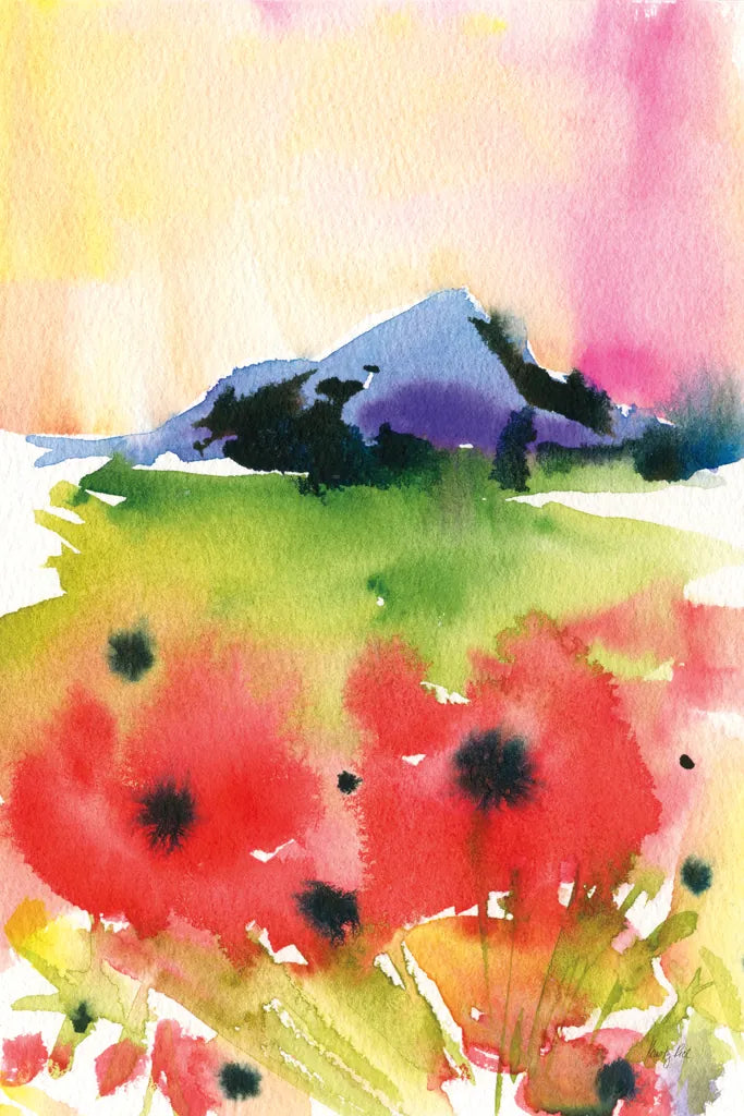 Poppy Vista by Kristy Rice. SKU 102757h. Archival Giclee Fine art print for wall decor.