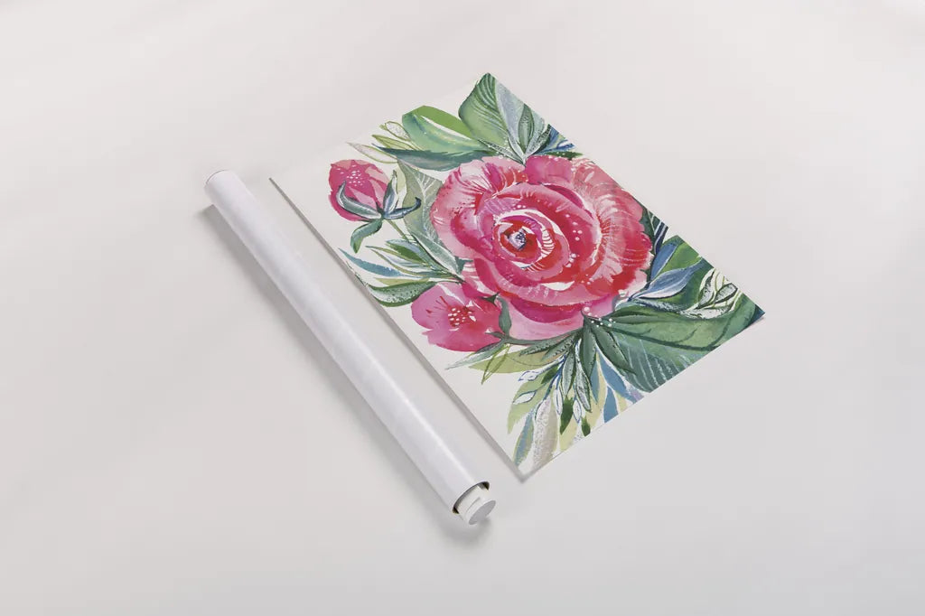 Red Beauty by Kristy Rice. shown as a rolled paper print. Available as archival giclee rolled canvas, fine art paper, or poster print. SKU 90309h.