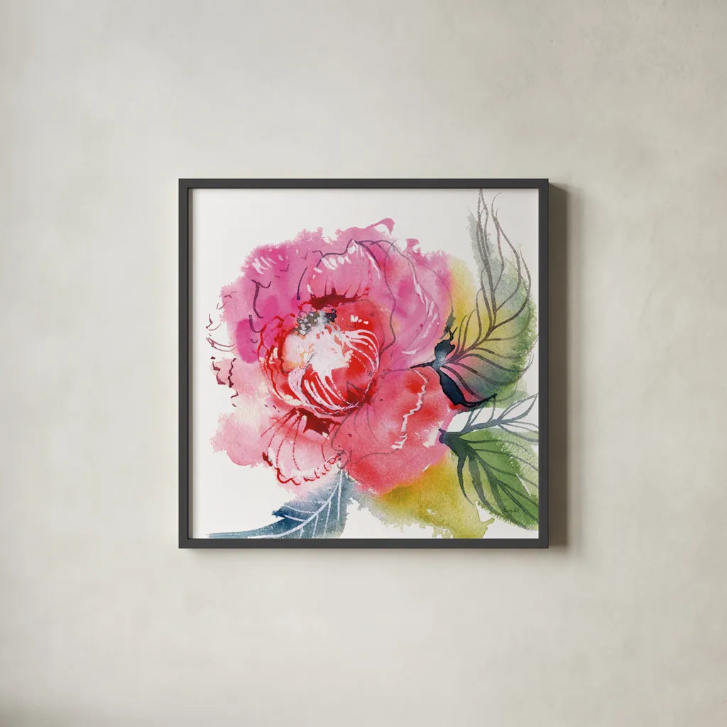 Regal by Kristy Rice. Shown in a sleek black glass frame for a contemporary gallery look. Available as an archival giclee rolled canvas, fine art paper, or poster print. SKU 101996a.
