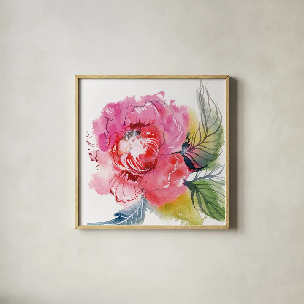 Regal by Kristy Rice. Shown in a natural wood glass frame for a timeless modern aesthetic. Available as an archival giclee rolled canvas, fine art paper, or poster print. SKU 101996a.