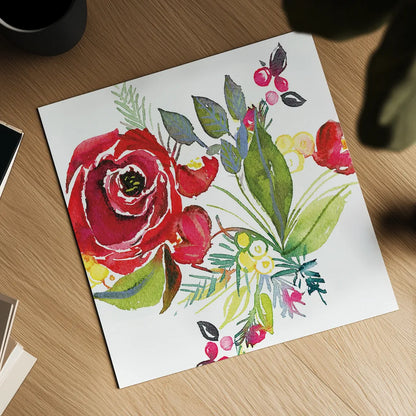 Scarlett O Christmas V by Kristy Rice. Shown as a detailed flat fine art print, highlighting archival giclee quality. Available as an archival giclee rolled canvas, fine art paper, or poster print. SKU 41907a.