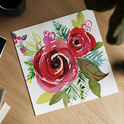 Scarlett O Christmas VI by Kristy Rice. Shown as a detailed flat fine art print, highlighting archival giclee quality. Available as an archival giclee rolled canvas, fine art paper, or poster print. SKU 41908a.