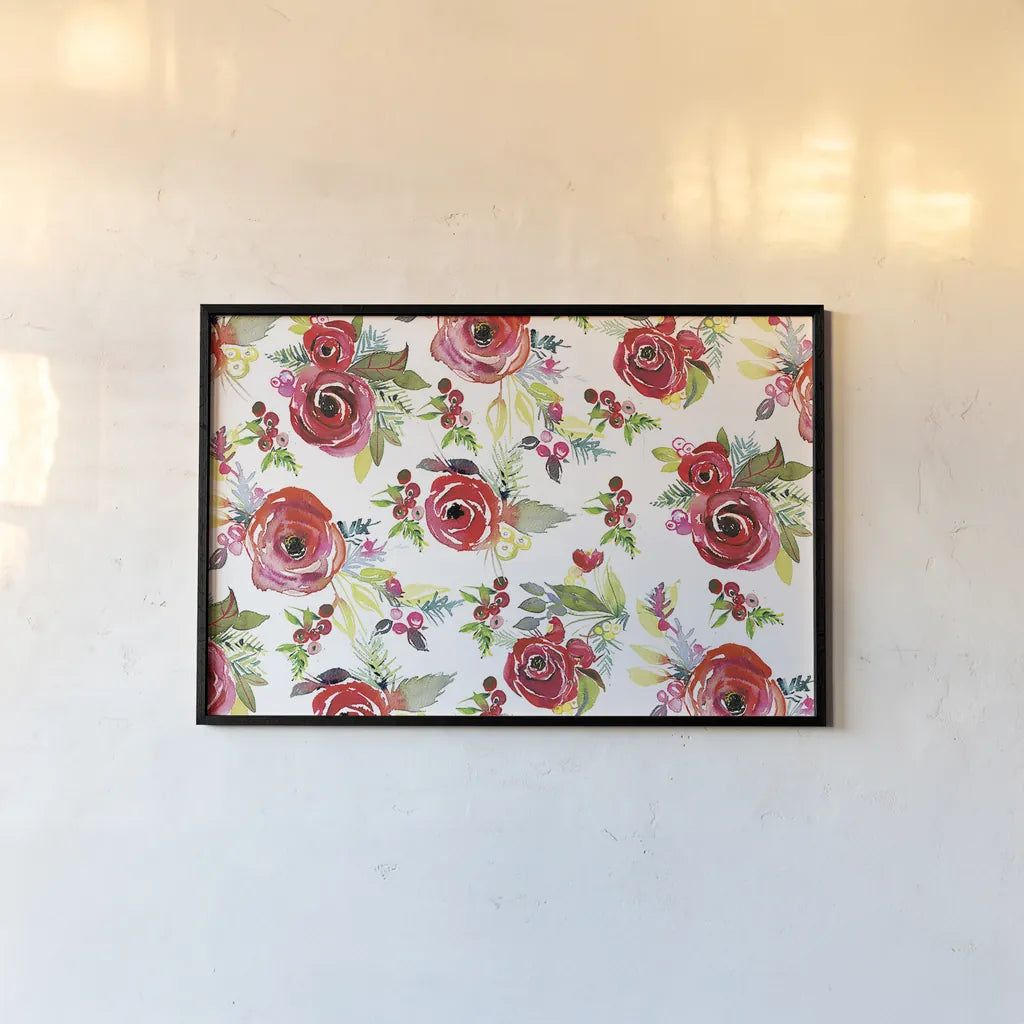 Scarlett O Christmas VII by Kristy Rice. shown as a paper print in a black flame. Available as a archival giclee rolled canvas, fine art paper, or poster print. SKU 41909i.