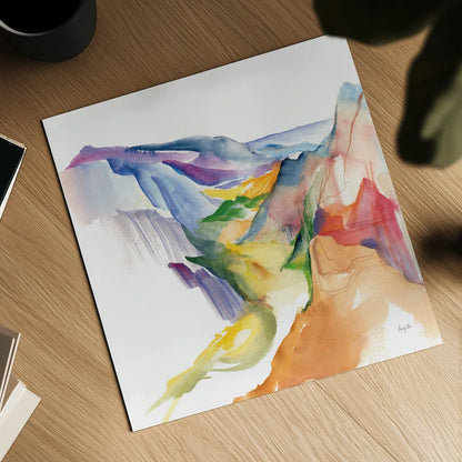 Secret Valley by Kristy Rice. Shown as a detailed flat fine art print, highlighting archival giclee quality. Available as an archival giclee rolled canvas, fine art paper, or poster print. SKU 102005a.