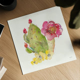 Succulent Desert II by Kristy Rice. Shown as a detailed flat fine art print, highlighting archival giclee quality. Available as an archival giclee rolled canvas, fine art paper, or poster print. SKU 59785a.