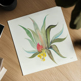 Succulent Desert V by Kristy Rice. Shown as a detailed flat fine art print, highlighting archival giclee quality. Available as an archival giclee rolled canvas, fine art paper, or poster print. SKU 59788a.