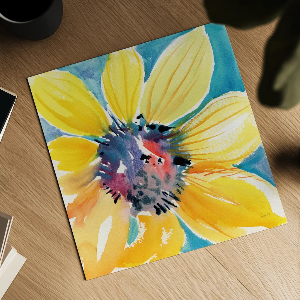 Sunny II by Kristy Rice. Shown as a detailed flat fine art print, highlighting archival giclee quality. Available as an archival giclee rolled canvas, fine art paper, or poster print. SKU 88606a.