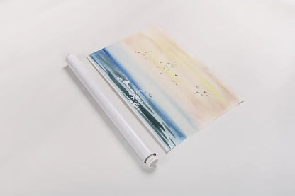 Sunset Shore by Kristy Rice. shown as a rolled paper print. Available as archival giclee rolled canvas, fine art paper, or poster print. SKU 88609i.