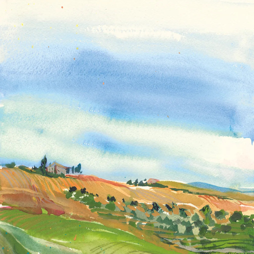 Tuscan Fields by Kristy Rice. SKU 59818a. Archival Giclee Fine art print for wall decor.