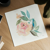 Watercolor Blossom II by Kristy Rice. Shown as a detailed flat fine art print, highlighting archival giclee quality. Available as an archival giclee rolled canvas, fine art paper, or poster print. SKU 60368a.