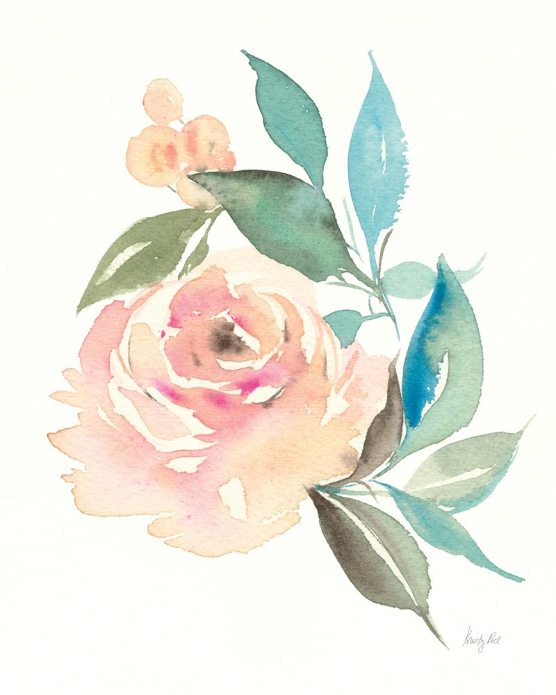 Watercolor Blossom II Crop by Kristy Rice