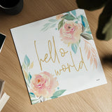 Watercolor Blossom IV by Kristy Rice. Shown as a detailed flat fine art print, highlighting archival giclee quality. Available as an archival giclee rolled canvas, fine art paper, or poster print. SKU 66279a.