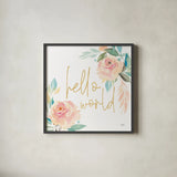 Watercolor Blossom IV by Kristy Rice. Shown in a sleek black glass frame for a contemporary gallery look. Available as an archival giclee rolled canvas, fine art paper, or poster print. SKU 66279a.
