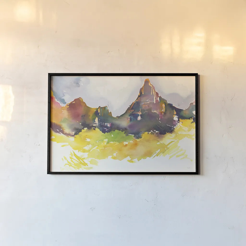 Western Slope by Kristy Rice. shown as a paper print in a black flame. Available as a archival giclee rolled canvas, fine art paper, or poster print. SKU 59815i.