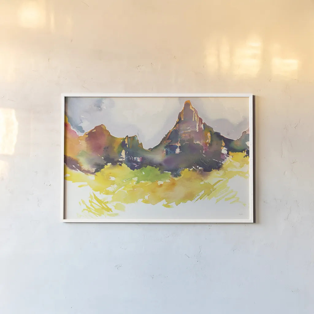 Western Slope by Kristy Rice. shown as a paper print in a white frame. Available as a archival giclee rolled canvas, fine art paper, or poster print. SKU 59815i.