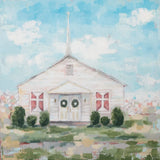 Church in a Cotton Field by Krystal Adams. SKU 103661a. Archival Giclee Fine art print for wall decor.