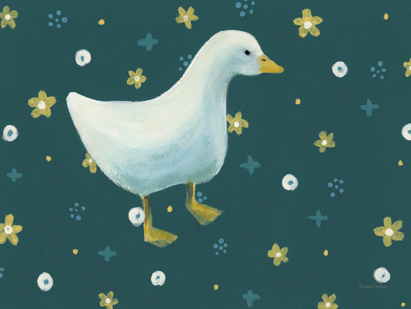 Ducks Among the Flowers I by Krystal Adams