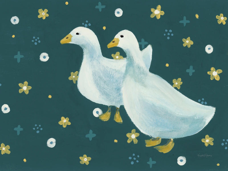 Ducks Among the Flowers II by Krystal Adams