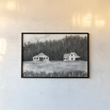 Farm Study II by Krystal Adams. shown as a paper print in a black flame. Available as a archival giclee rolled canvas, fine art paper, or poster print. SKU 103600i.