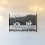 Farm Study II by Krystal Adams. shown as a paper print in a white frame. Available as a archival giclee rolled canvas, fine art paper, or poster print. SKU 103600i.