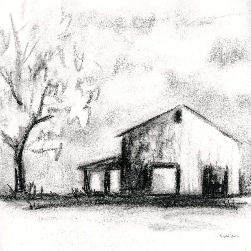 Farm Study III by Krystal Adams. SKU 103601a. Archival Giclee Fine art print for wall decor.