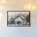 Farm Study IV by Krystal Adams. shown as a paper print in a black flame. Available as a archival giclee rolled canvas, fine art paper, or poster print. SKU 103602i.