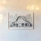 Farm Study V by Krystal Adams. shown as a paper print in a white frame. Available as a archival giclee rolled canvas, fine art paper, or poster print. SKU 103603i.