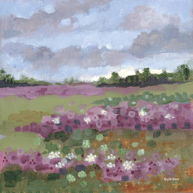 Field of Clover by Krystal Adams. SKU 102222a. Archival Giclee Fine art print for wall decor.