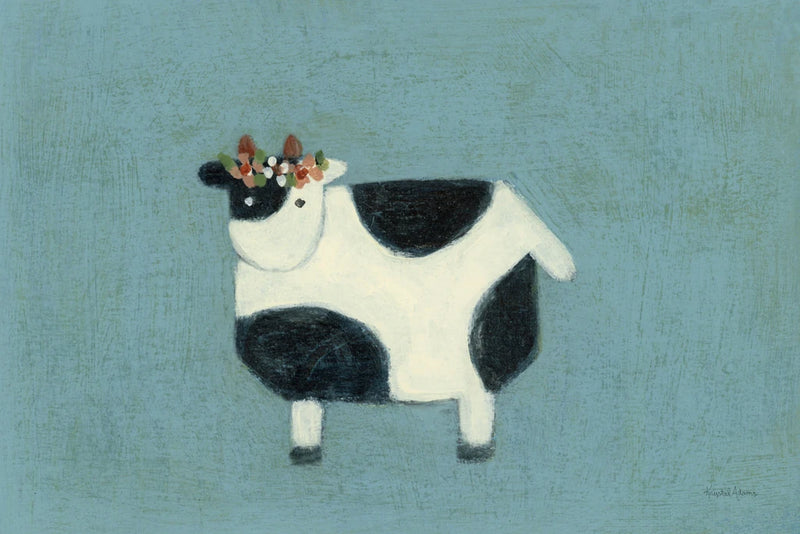 Folk Art Farm Cow by Krystal Adams