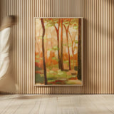 Forest Light II by Krystal Adams. shown as over sized large wall art. Available as an archival giclee rolled canvas, fine art paper, or poster print. SKU 103654h.