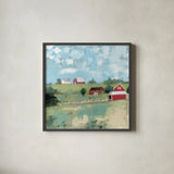 Gardnersville by Krystal Adams. Shown in a sleek black glass frame for a contemporary gallery look. Available as an archival giclee rolled canvas, fine art paper, or poster print. SKU 103660a.