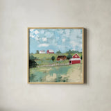 Gardnersville by Krystal Adams. Shown in a natural wood glass frame for a timeless modern aesthetic. Available as an archival giclee rolled canvas, fine art paper, or poster print. SKU 103660a.