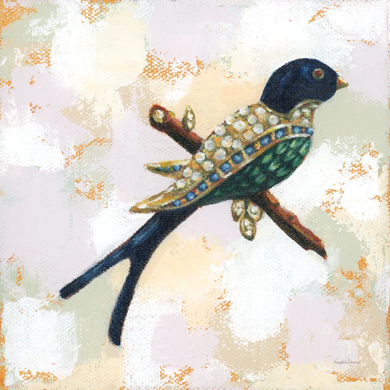 Gilded Wings I by Krystal Adams. SKU 104879a. Archival Giclee Fine art print for wall decor.