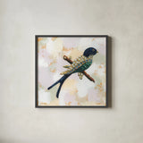Gilded Wings I by Krystal Adams. Shown in a sleek black glass frame for a contemporary gallery look. Available as an archival giclee rolled canvas, fine art paper, or poster print. SKU 104879a.