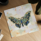 Gilded Wings IV by Krystal Adams. Shown as a detailed flat fine art print, highlighting archival giclee quality. Available as an archival giclee rolled canvas, fine art paper, or poster print. SKU 104882a.