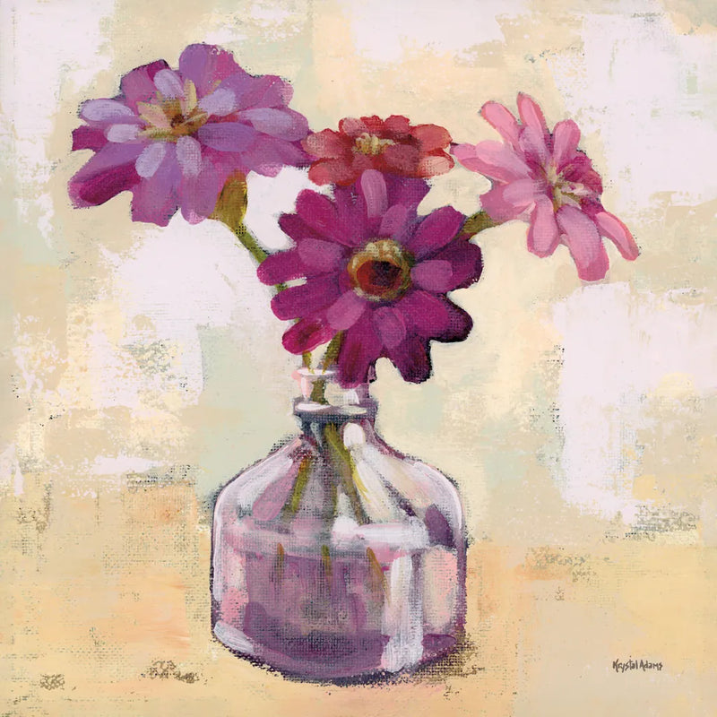 Last Summer Bouquet by Krystal Adams. SKU 102218a. Archival Giclee Fine art print for wall decor.