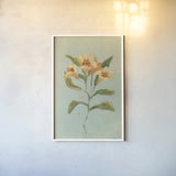 Lily Study II by Krystal Adams. shown as a paper print in a white frame. Available as a archival giclee rolled canvas, fine art paper, or poster print. SKU 102749h.