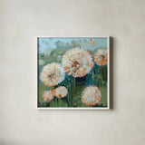 Make a Wish by Krystal Adams. Shown in a crisp white glass frame for a clean and minimalist style. Available as an archival giclee rolled canvas, fine art paper, or poster print. SKU 102217a.