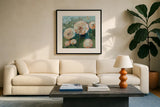 Make a Wish by Krystal Adams. Displayed in a glass frame with matte in a clean modern living room. Available as an archival giclee rolled canvas, fine art paper, or poster print. SKU 102217a.