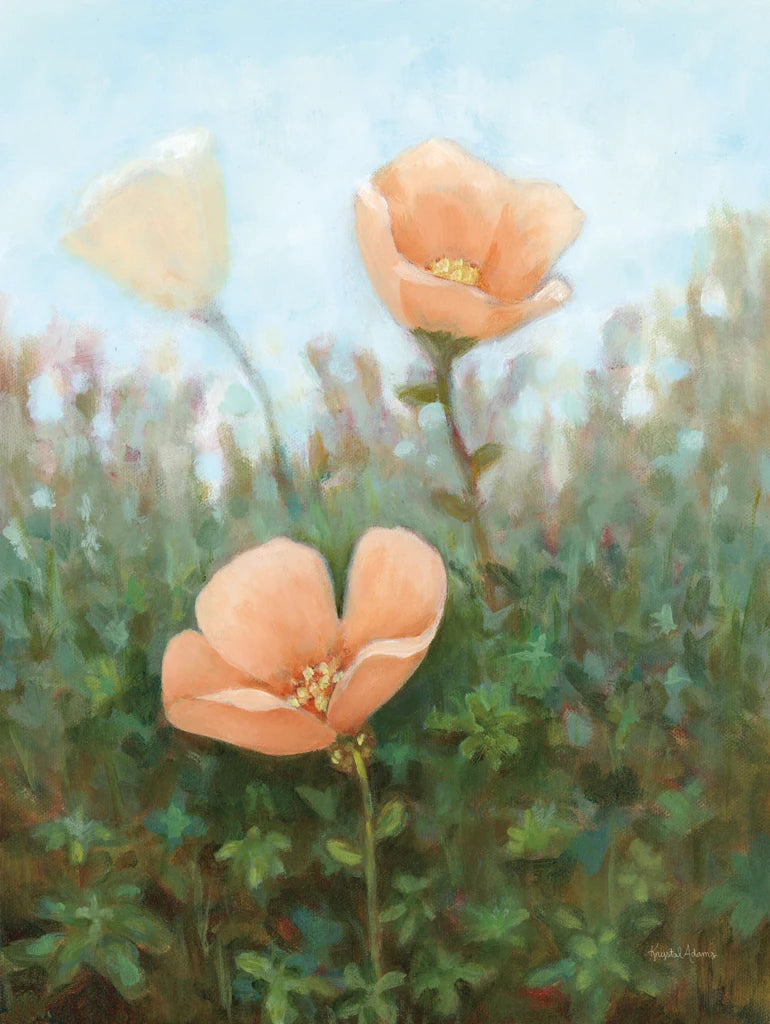 Peach Poppies by Krystal Adams